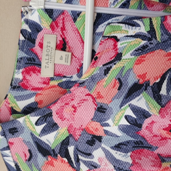 Talbots Floral Sleeveless Dress Size 8p 8 Petite - Picture 2 of 5